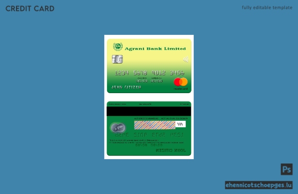 Beispielvorschau der Bangladesh Agrani Bank Mastercard